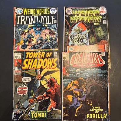 LOT 61: Marvel & DC Comic Books: Tower of Shadows, Tarzan, Swamp Thing, Where the Monsters Dwell & Others
