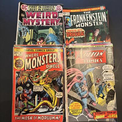 LOT 61: Marvel & DC Comic Books: Tower of Shadows, Tarzan, Swamp Thing, Where the Monsters Dwell & Others