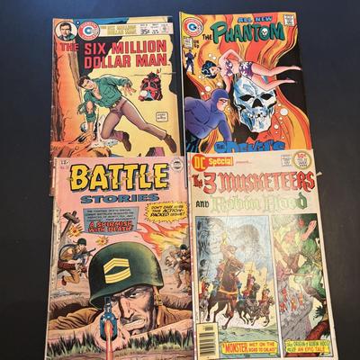 LOT 64: Vintage Comic Books: The Six Million Dollar Man,Tarzan, Space Wars, The Bionic Woman & More