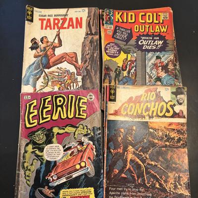 LOT 69: Vintage Comics: The Swamp Fox, Emergency Doctor, Tarzan, Cheyenne Kid, Wolfman and Others