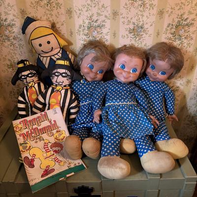 LOT 72: Vintage McDonald's Hamburglar Stuffed Dolls, Jack Frost Sugar Stuffed Doll & Mrs. Beasley Dolls