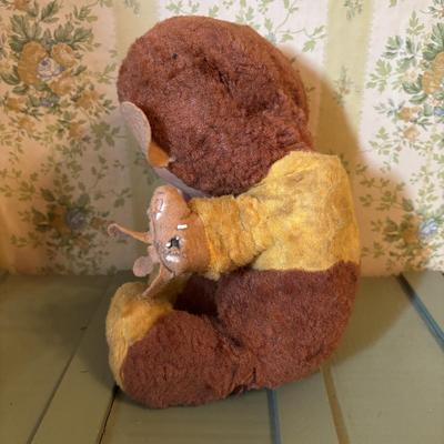 LOT 73: Vintage Toys & Plushes: Wind-up Walking Doll, Wind-up Train Station, Musical Motion Swan, Monkey "Press Here" for...