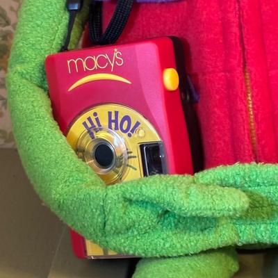 LOT 78: Toys R Us 35th Birthday Elmo, Macys Thanksgiving 2002 Kermit Frog Plush w/Camera, Macy's 2001 Curious George Macy's...