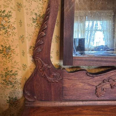 LOT 79: Anique Tiger Oak Drawer Dresser