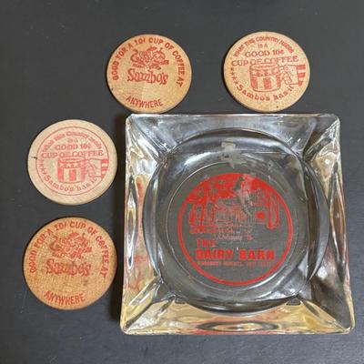 LOT 81:Woodbury Heights & Pitman Commemorative Bottles, Fort Mercer, National Park Ashtray, Philadelphia Masonic Temple Plate, The...