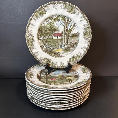 LOT 82: Johnson Bros. of England Ironstone Dishware: The Friendly Village Collection
