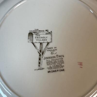 LOT 82: Johnson Bros. of England Ironstone Dishware: The Friendly Village Collection