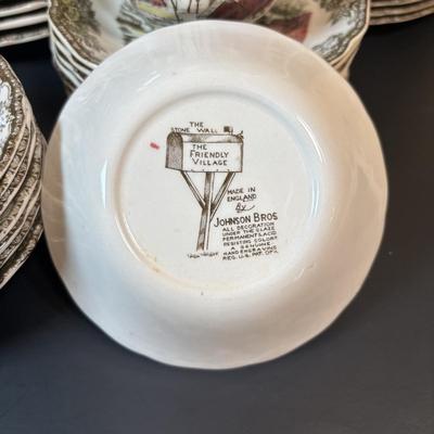 LOT 82: Johnson Bros. of England Ironstone Dishware: The Friendly Village Collection