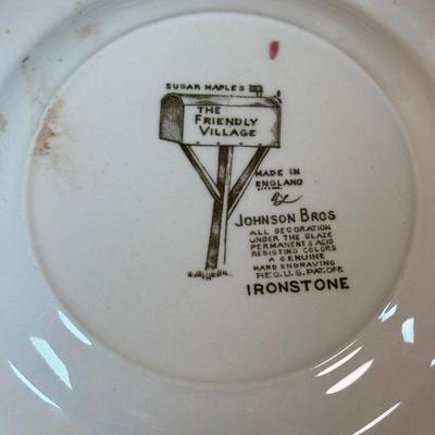 LOT 82: Johnson Bros. of England Ironstone Dishware: The Friendly Village Collection