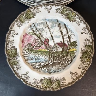 LOT 82: Johnson Bros. of England Ironstone Dishware: The Friendly Village Collection