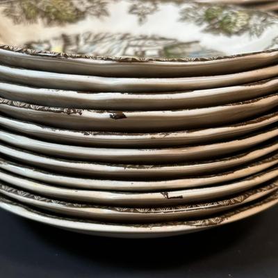 LOT 82: Johnson Bros. of England Ironstone Dishware: The Friendly Village Collection