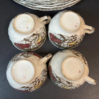 LOT 82: Johnson Bros. of England Ironstone Dishware: The Friendly Village Collection
