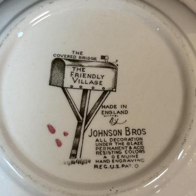 LOT 83: Johnson Bros. of England Ironstone Serving Dishware: The Friendly Village Collection