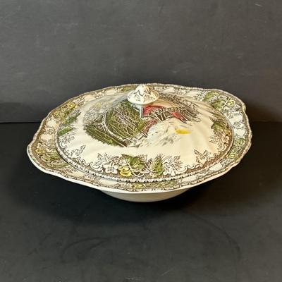 LOT 83: Johnson Bros. of England Ironstone Serving Dishware: The Friendly Village Collection