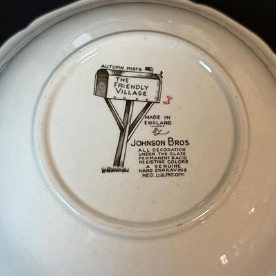 LOT 83: Johnson Bros. of England Ironstone Serving Dishware: The Friendly Village Collection