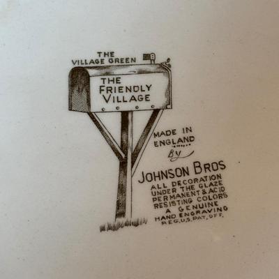 LOT 83: Johnson Bros. of England Ironstone Serving Dishware: The Friendly Village Collection