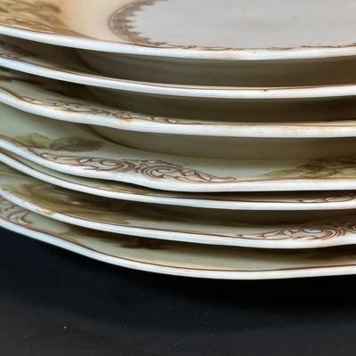 LOT 86: Anitque Ohme "Old ivory" Silesia Teacups, Saucers, Dessert Plates & More