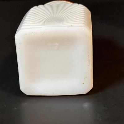 LOT 87: Vintage Milk Glass Salt/Pepper Shakers, Spice Jars and Beehive Grease Jar
