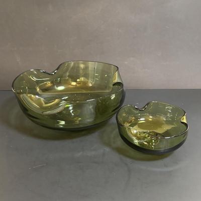 LOT 90: Vintage 1960s Beef Cuts Print, Glass Jar, Green, Avocado Green Glass Bowl, Ceramic Cardinal Egg Dish, Teapot Wall Pocket,...