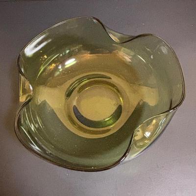 LOT 90: Vintage 1960s Beef Cuts Print, Glass Jar, Green, Avocado Green Glass Bowl, Ceramic Cardinal Egg Dish, Teapot Wall Pocket,...