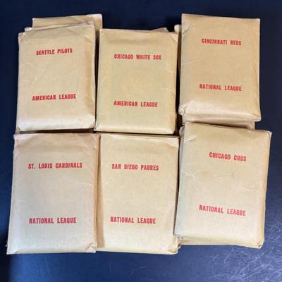 LOT 92: Vintage Woodbury Height Baseball Uniform & APBA Major League Baseball Game Cards 20+ Packets