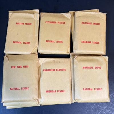 LOT 92: Vintage Woodbury Height Baseball Uniform & APBA Major League Baseball Game Cards 20+ Packets