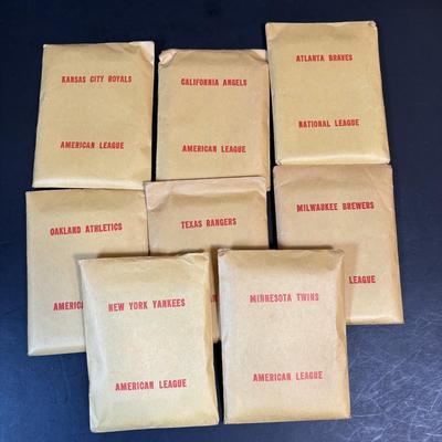 LOT 92: Vintage Woodbury Height Baseball Uniform & APBA Major League Baseball Game Cards 20+ Packets