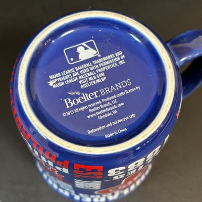 LOT 94: Mets & Phillies Collection: Yearbooks, Ticket Stub, Mug, Vintage Rule Book along with APBA Game Card Packets