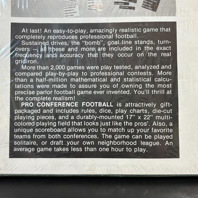 LOT 93: Booth's Pro Conference Football Game - UNOPENED