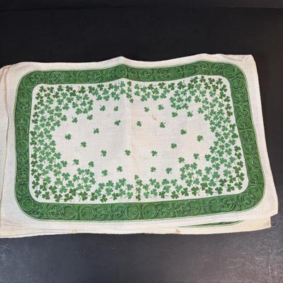 LOT 96: Celebrating Ireland & More Collection: Made in Ireland Linens, Dolls, Glassware, Dolls, Made in USA Green Pitcher/Vase