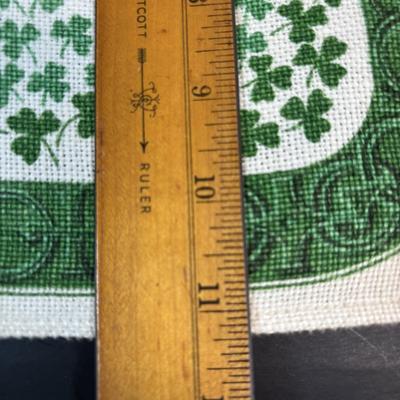 LOT 96: Celebrating Ireland & More Collection: Made in Ireland Linens, Dolls, Glassware, Dolls, Made in USA Green Pitcher/Vase