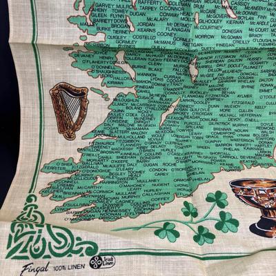LOT 96: Celebrating Ireland & More Collection: Made in Ireland Linens, Dolls, Glassware, Dolls, Made in USA Green Pitcher/Vase