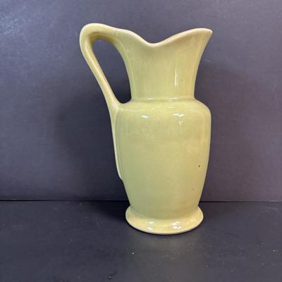 LOT 96: Celebrating Ireland & More Collection: Made in Ireland Linens, Dolls, Glassware, Dolls, Made in USA Green Pitcher/Vase