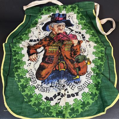LOT 96: Celebrating Ireland & More Collection: Made in Ireland Linens, Dolls, Glassware, Dolls, Made in USA Green Pitcher/Vase