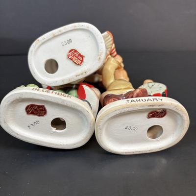 LOT 97: Lefton Collection: November, December January Figures & Turkey Salt/Pepper Shakers