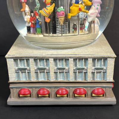 LOT 98: Fall Collection: Paper Decorations, Macy's Day Parade Musical Snow Globe, Lefton Turkey Salt/Pepper Shakers, Glass Pumpkin
