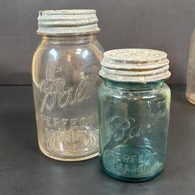 LOT 99: Vintage Canning Jars w/Zinc Lids: Ball, Atlas, Drey