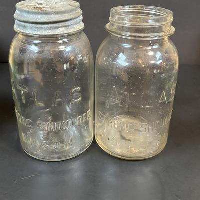 LOT 99: Vintage Canning Jars w/Zinc Lids: Ball, Atlas, Drey