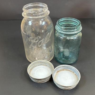 LOT 99: Vintage Canning Jars w/Zinc Lids: Ball, Atlas, Drey