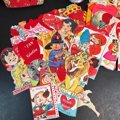 LOT 100: Fun Collection of Holiday Decorations or Paper Crafting: Vintage Valentines Cards, Insult Postcards, Halloween Comics, Giant...