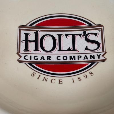 LOT 101: Vintage Edison Stock Exchange Ticker Tape Lighter w/Glass Dome, Holts Cigar Company Ashtrays, Pipe Holders & More