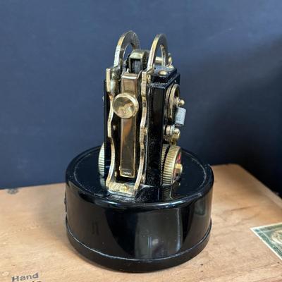 LOT 101: Vintage Edison Stock Exchange Ticker Tape Lighter w/Glass Dome, Holts Cigar Company Ashtrays, Pipe Holders & More