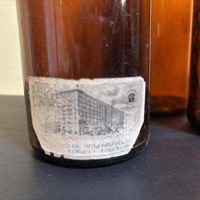 LOT 103: Vintage Brown & Clear Bottle Collection