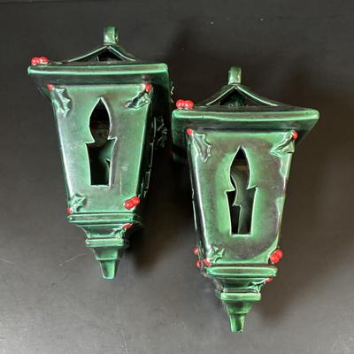 LOT 108: Ceramic Hanging Lanterns/Votive Holders and Holiday Decor