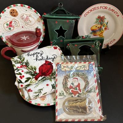 LOT 108: Ceramic Hanging Lanterns/Votive Holders and Holiday Decor