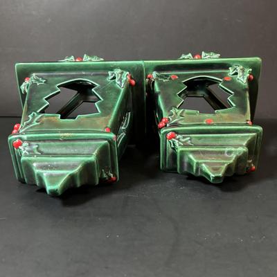 LOT 108: Ceramic Hanging Lanterns/Votive Holders and Holiday Decor