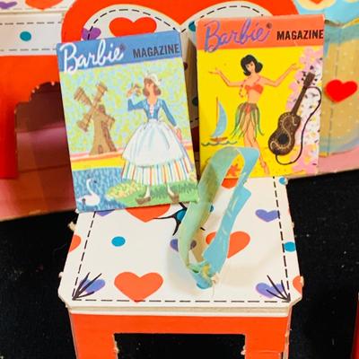 LOT 245: Vintage Mattel’s Skippers Dream Room Paper Doll House with Accessories From 1964