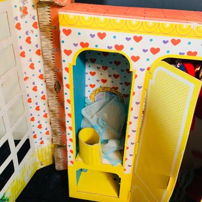 LOT 245: Vintage Mattel’s Skippers Dream Room Paper Doll House with Accessories From 1964