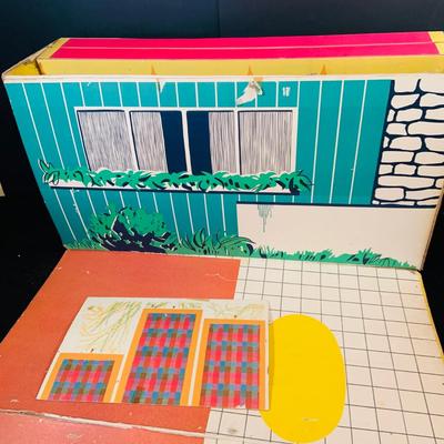 LOT 246: Vintage Barbie’s Dream House Paper Doll House with Accessories and Doll Clothes From 1962