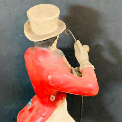 LOT 247: For the Bar Collection Featuring an Antique/Vintage Johnnie Walker Scotch Wooden Walking Man Display Figurine and Two (2) Decanters